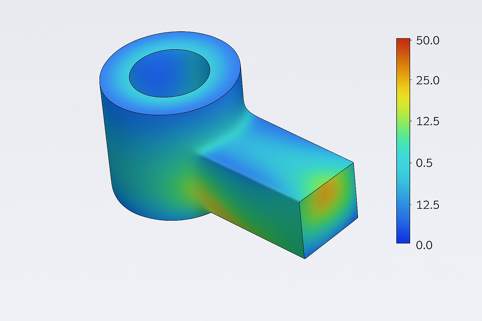 FEA Analysis Pulley Shaft Adapter